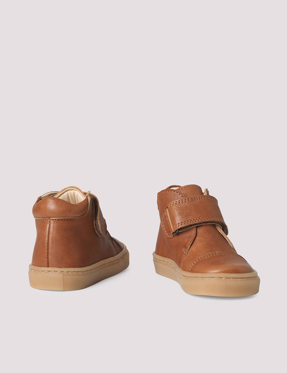 Petit Nord Cognac Kicks with Velcro