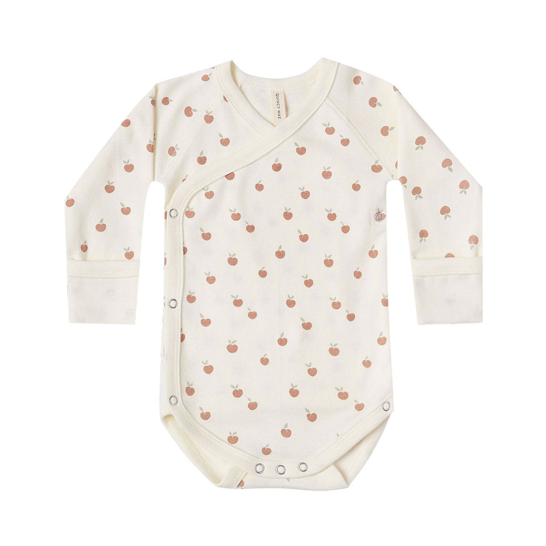 Quincy Mae Ivory/Peach Kimono Onesie