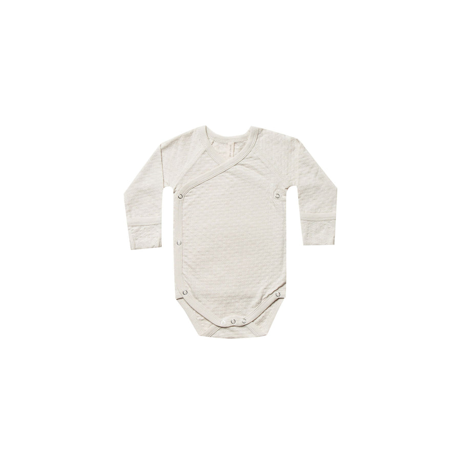 Quincy Mae Pebble Organic Pointelle Kimono Onesie
