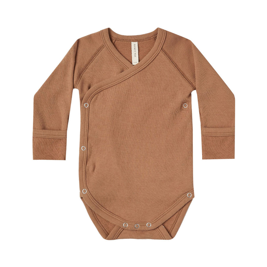 Quincy Mae Rust Kimono Onesie