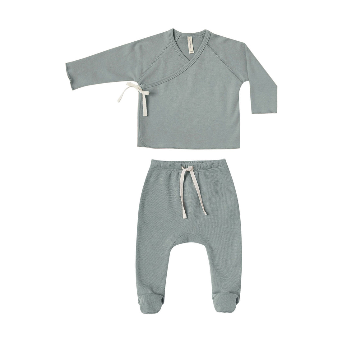 Quincy Mae Ocean Kimono + Footed Pant Set