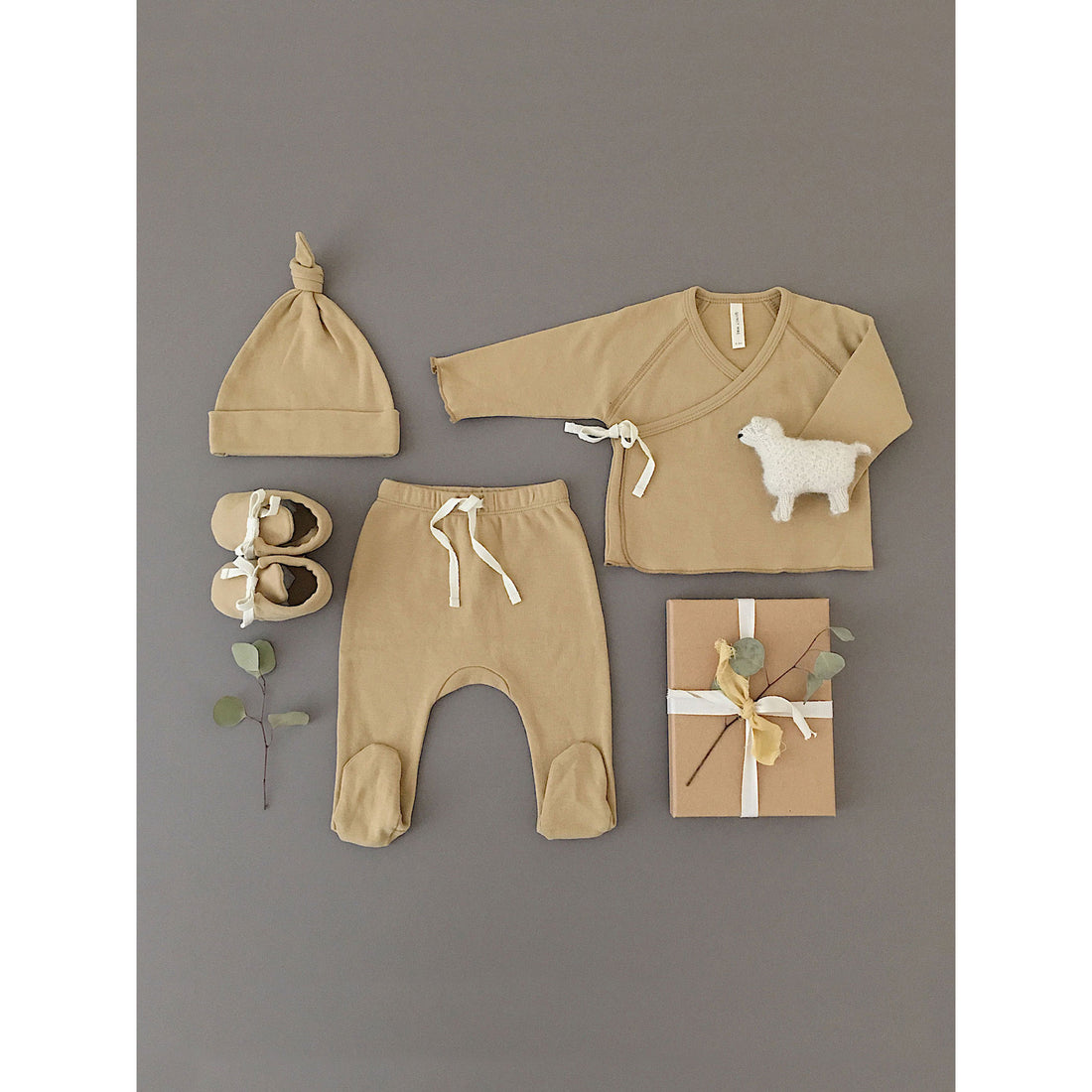 Quincy Mae Honey Organic Brushed Jersey Kimono Set