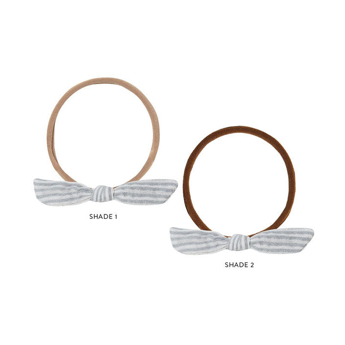 Rylee and Cru Little Knot Headband | Micro Blue Stripe