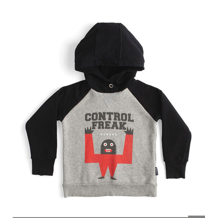 NUNUNU Black/Hthr Grey Kooky Beast Hoodie