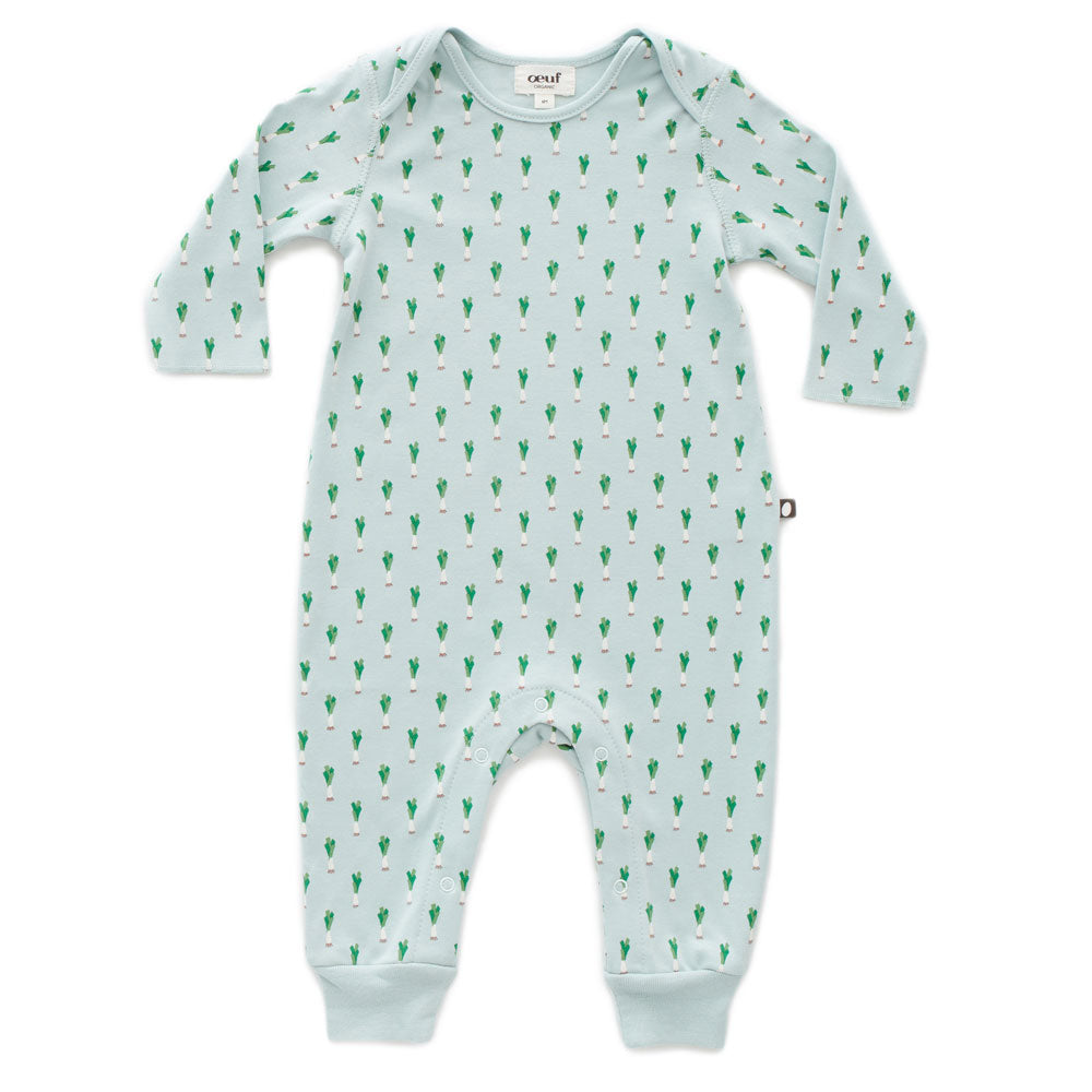 Oeuf Leek Print Long Romper