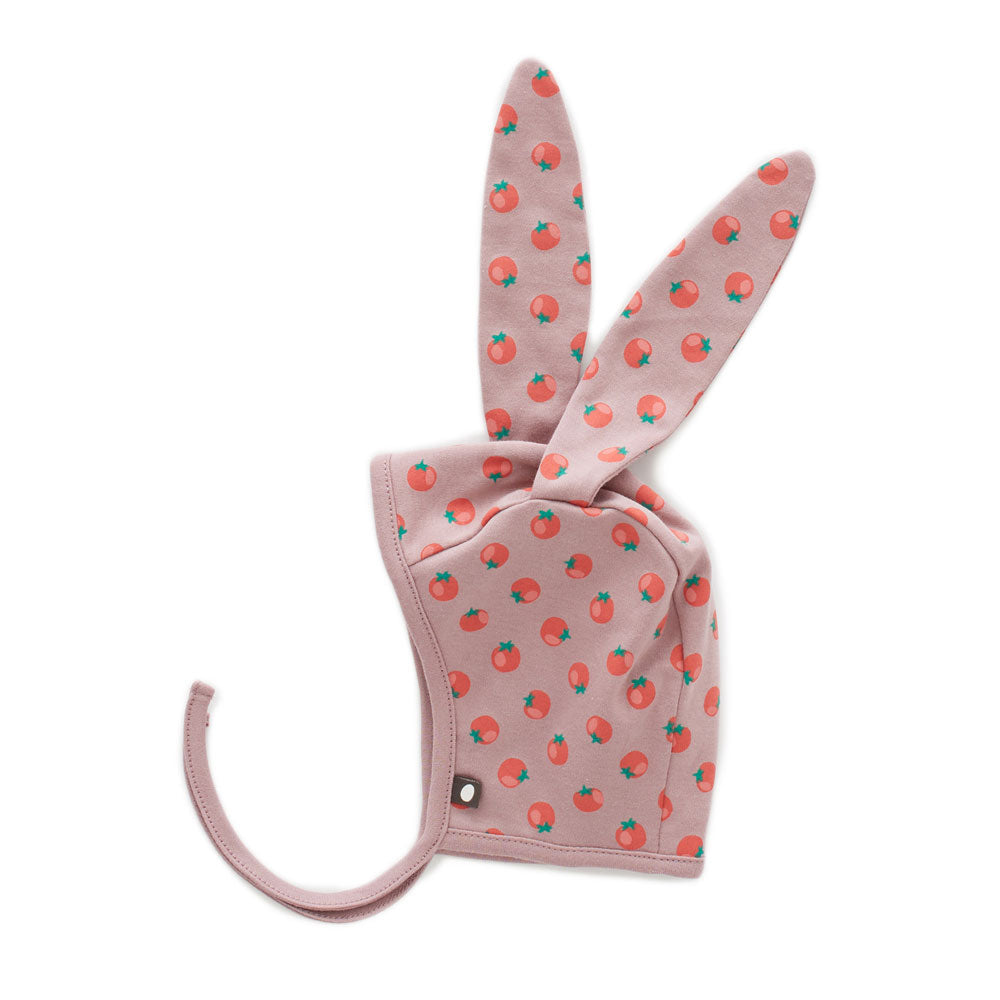 Oeuf Tomato Print Bunny Bonnet
