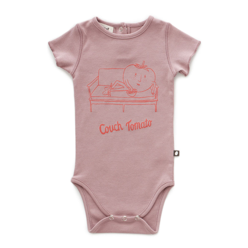 Oeuf Couch Tomato Back Snap Bodysuit
