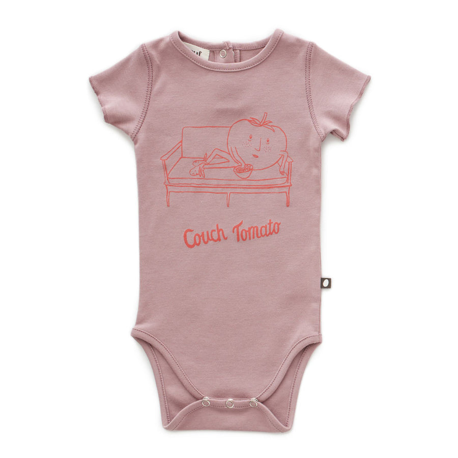 Oeuf Couch Tomato Back Snap Bodysuit