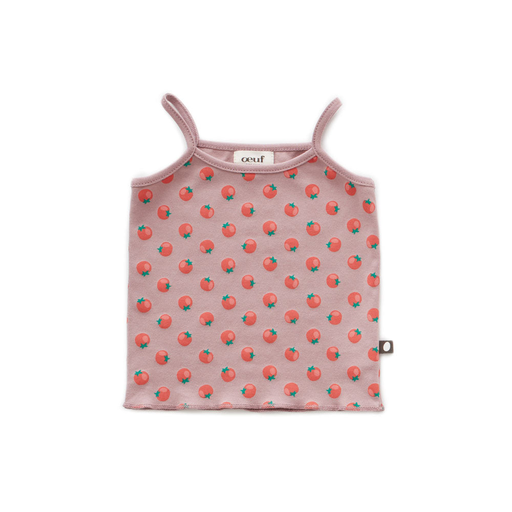 Oeuf Tomato Print Spaghetti Strap Tank