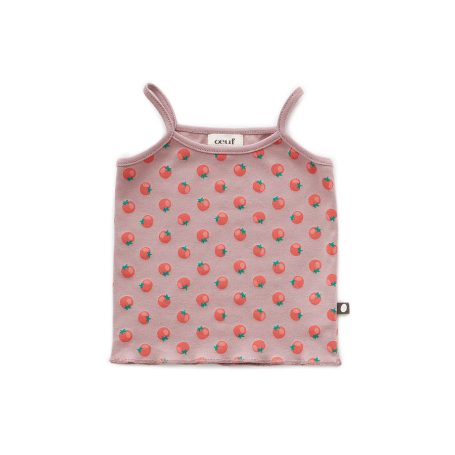 Oeuf Tomato Print Spaghetti Strap Tank