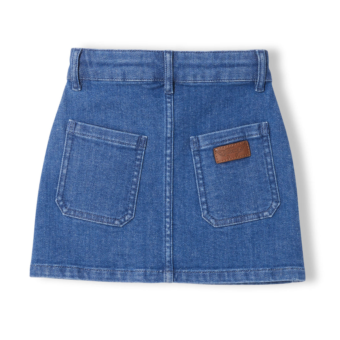 Finger in the Nose Medium Blue Lacee Button Skirt
