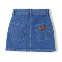 Finger in the Nose Medium Blue Lacee Button Skirt