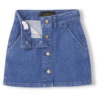 Finger in the Nose Medium Blue Lacee Button Skirt