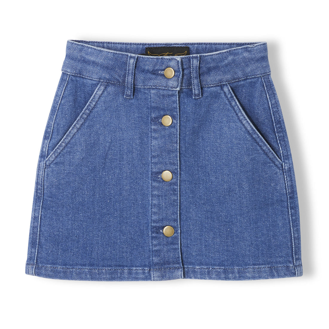 Finger in the Nose Medium Blue Lacee Button Skirt