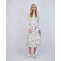 Ava and Lu Light Heather Grey Puff Long Sleeve Tee