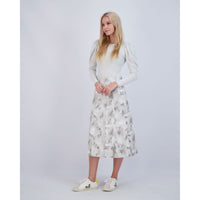Ava and Lu Light Heather Grey Puff Long Sleeve Tee