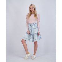 Ava and Lu Blush Stripe Puff Tee