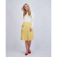 Ava and Lu Off White Stripe Puff Tee