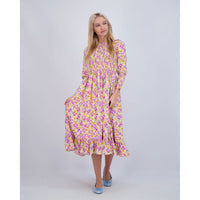Ava and Lu Lilac Floral Smocked Dress