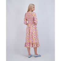 Ava and Lu Lilac Floral Smocked Dress