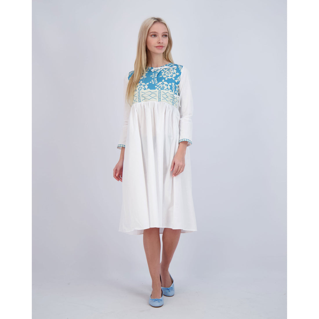 Ava and Lu White Tribal Dress