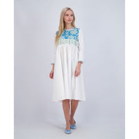 Ava and Lu White Tribal Dress
