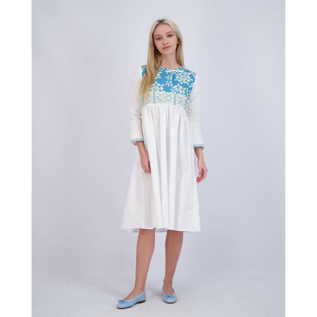 Ava and Lu White Tribal Dress
