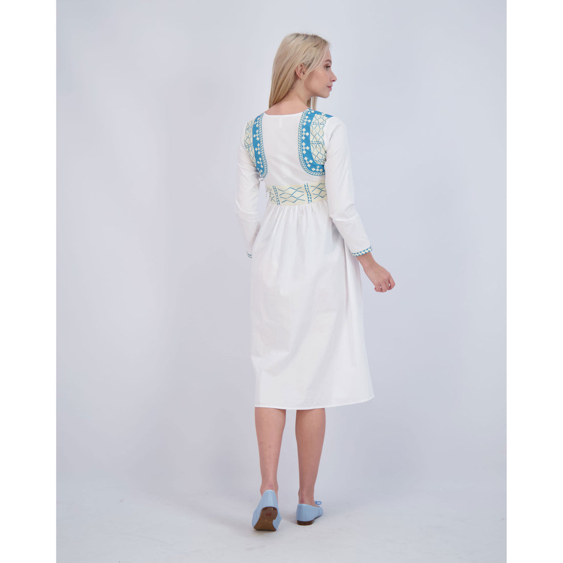 Ava and Lu White Tribal Dress