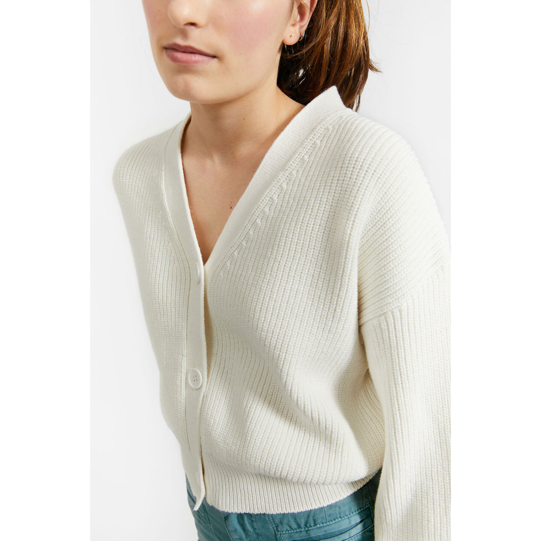 Indee Cream Cotton Cardigan