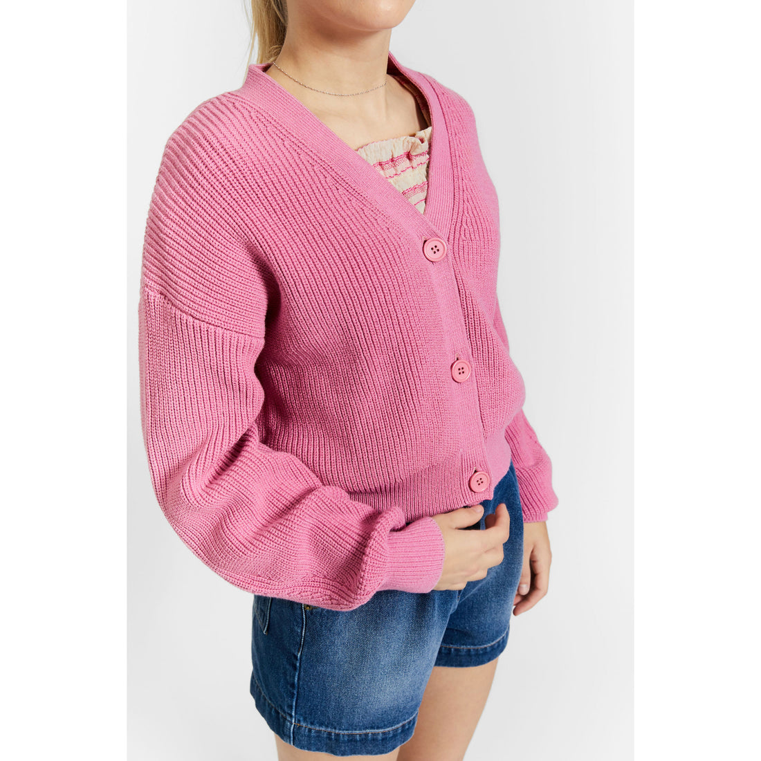 Indee Indian Pink Cotton Cardigan
