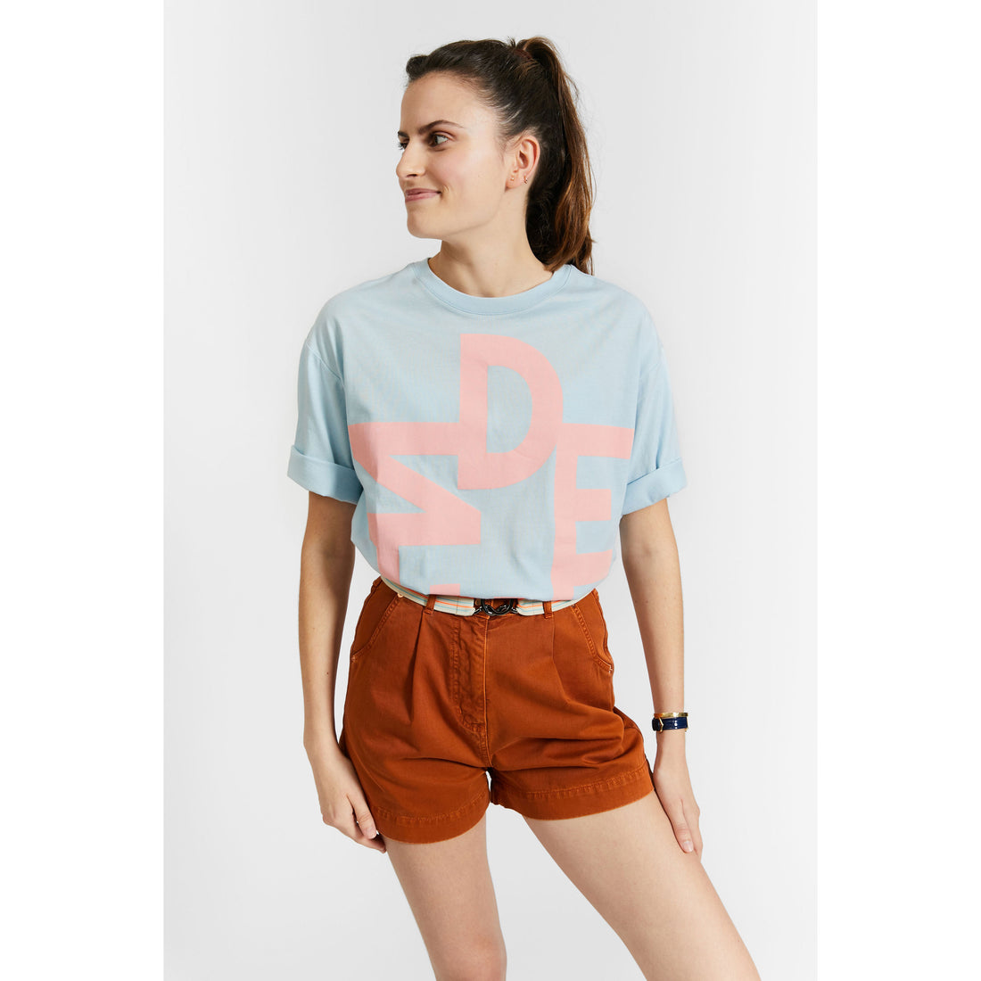 Indee Printed Cropped Box T-Shirt