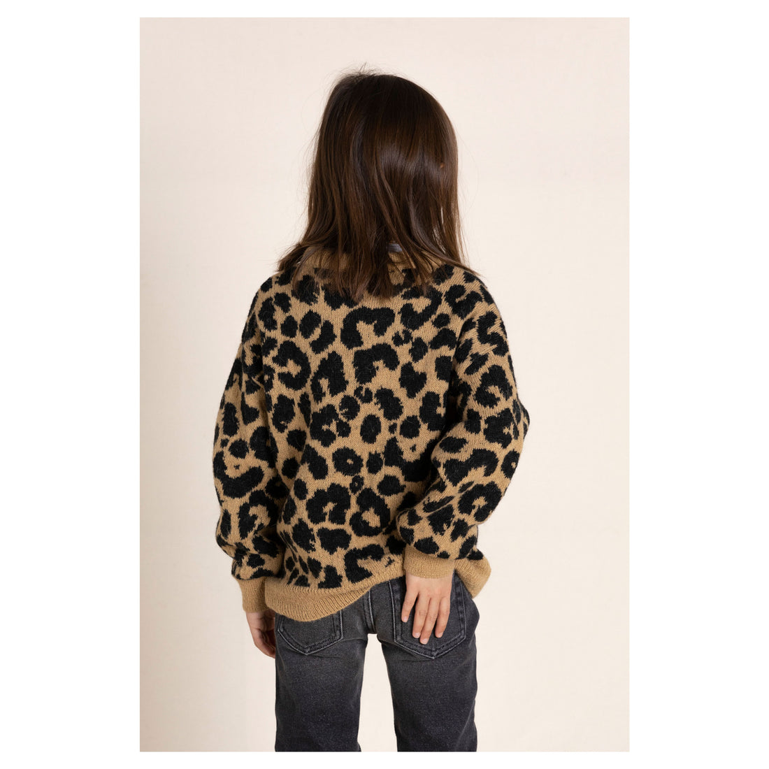 Finger in the Nose Laureen Mocca Leopard Oversized Jumper
