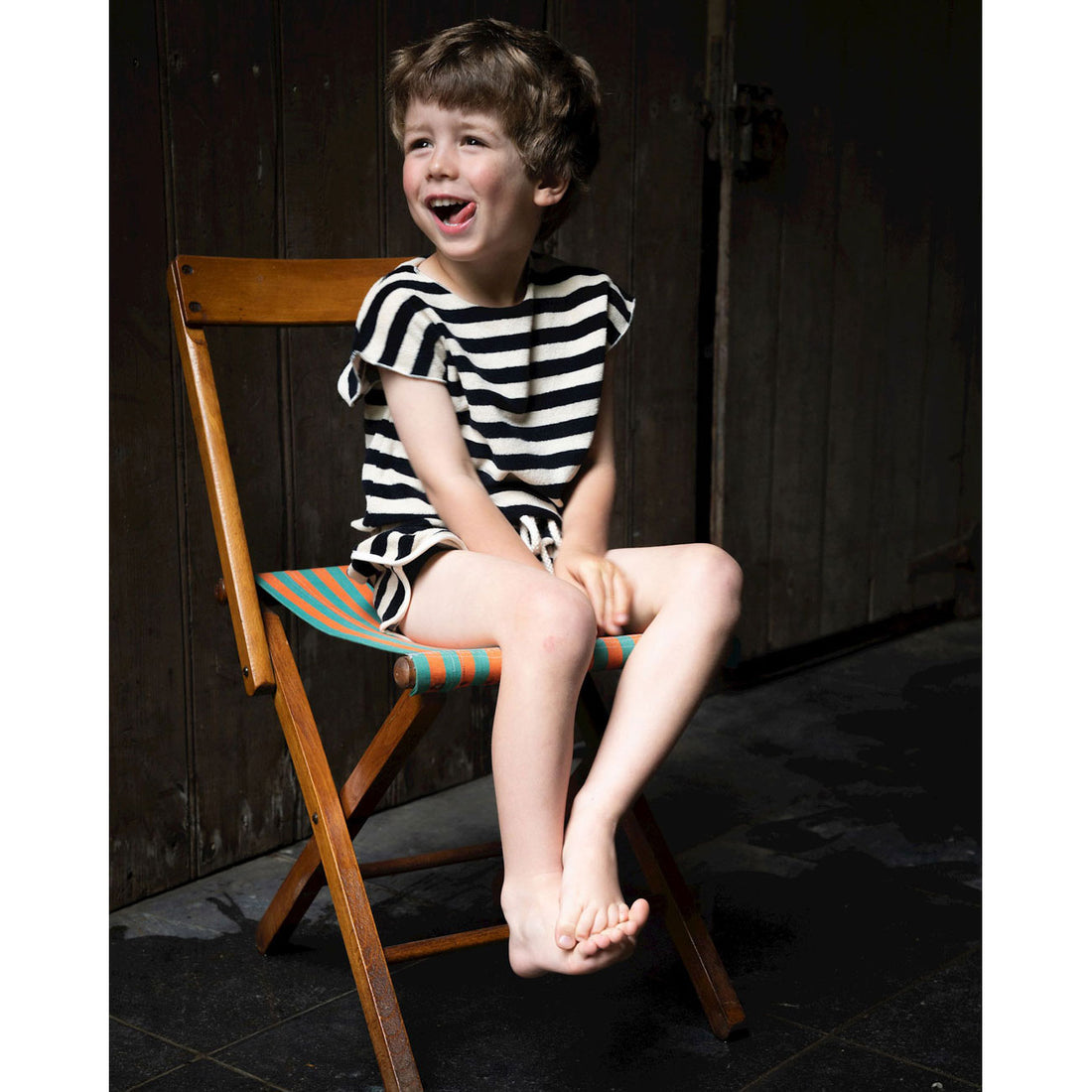Bonnie and the Gang Ink Stripe Joa Terry Jumpsuit