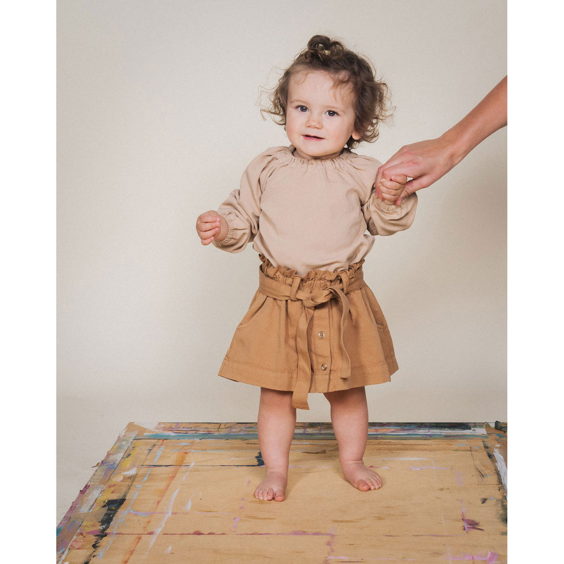 Bonnie and the Gang Caramel Ida Twill Skirt