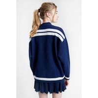 INDEE Ink Blue College Knit Cardigan