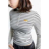 INDEE Cream Turtle Neck T Shirt