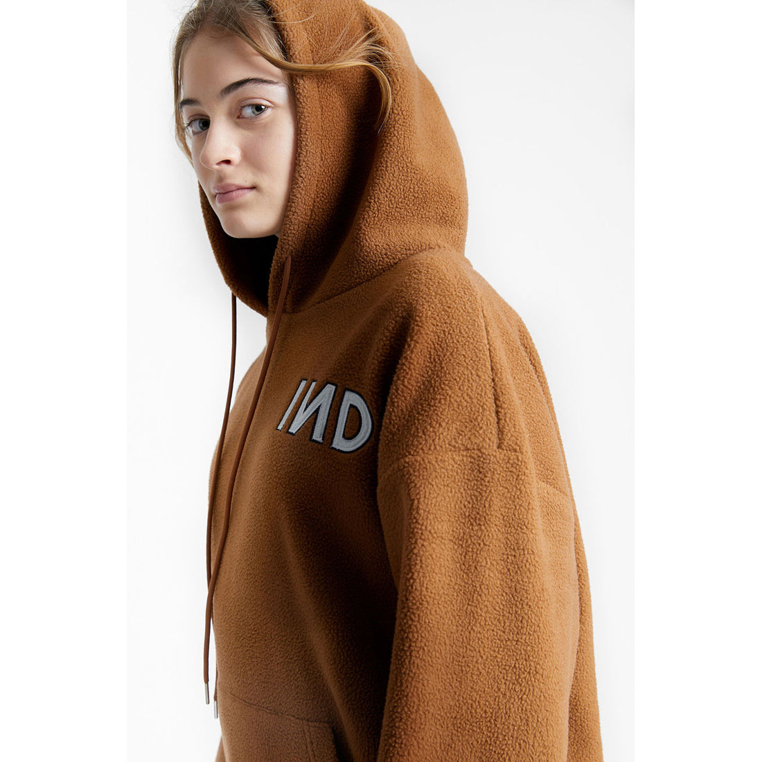 INDEE Caramel Brown Oversized Polar Hoody