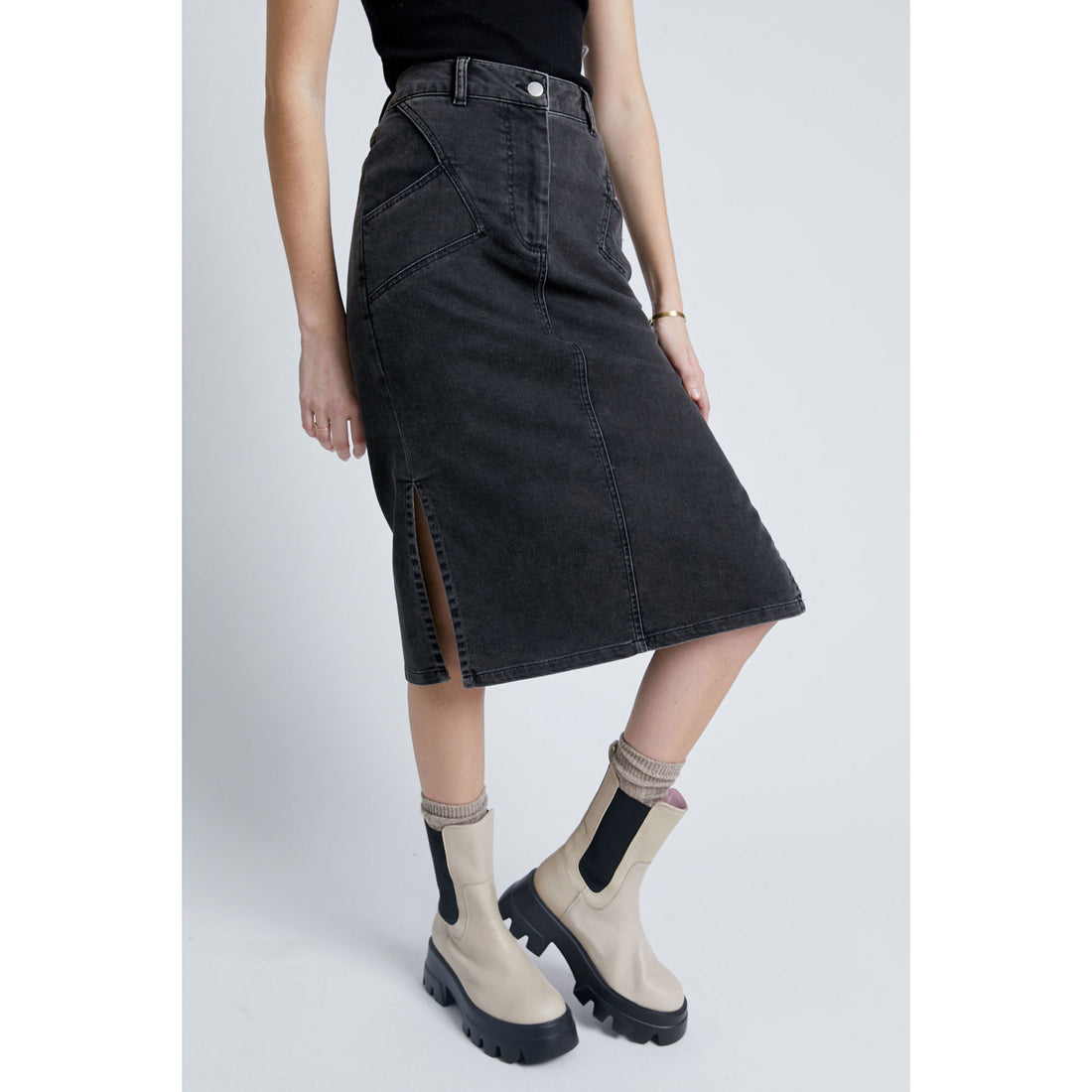 INDEE Grey Jeans Skirt