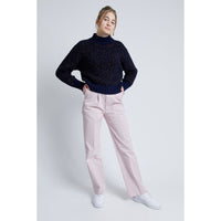 INDEE Ink Blue Speckeled Knit Sweater