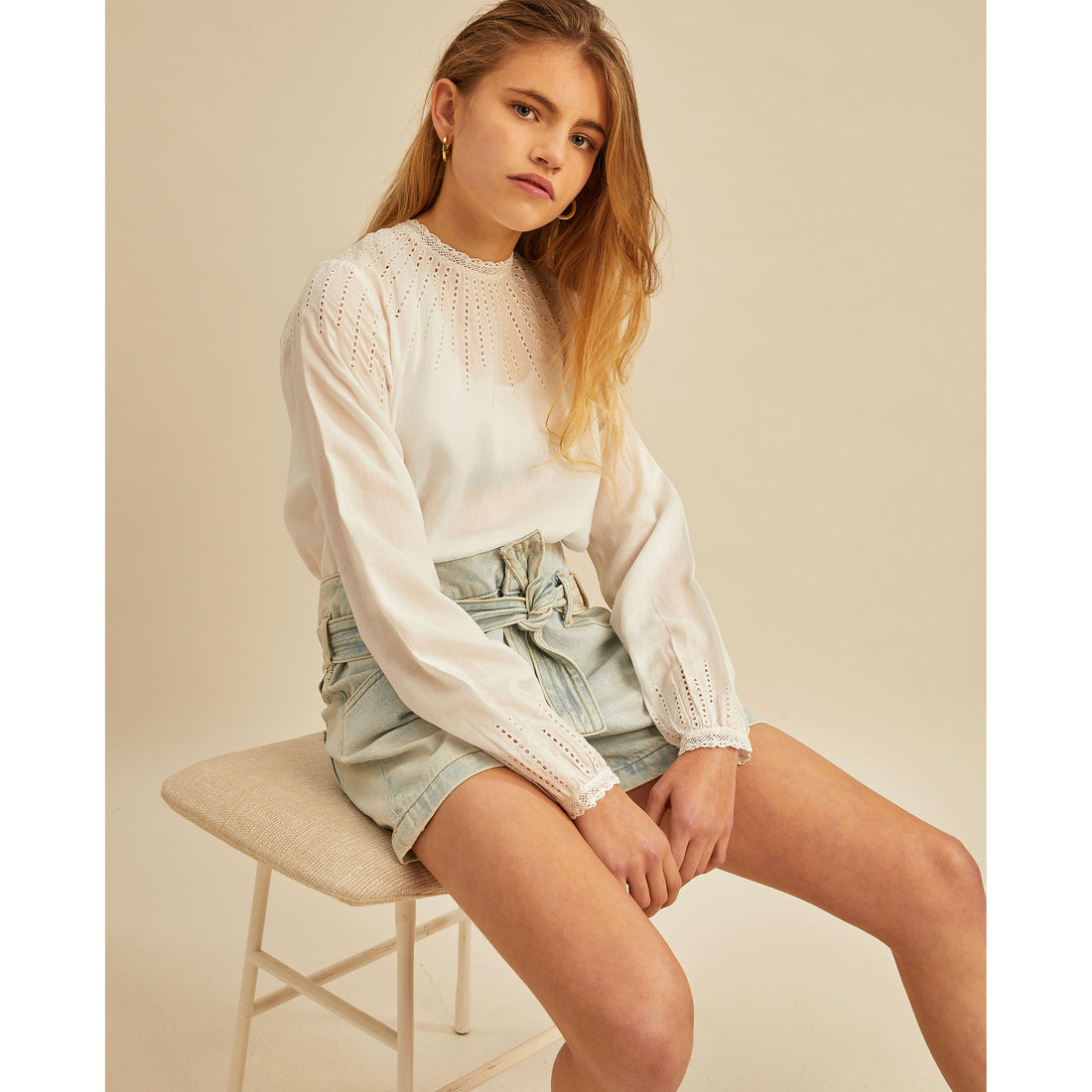 Les Coyotes de Paris Cream Boyd Blouse