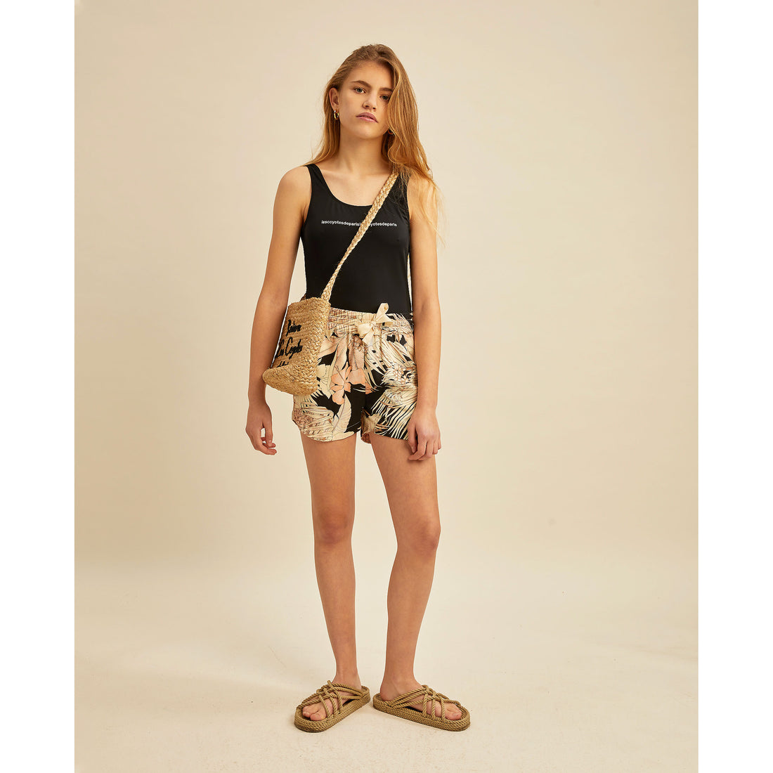 Les Coyotes de Paris Black Logo Lily Swimsuit