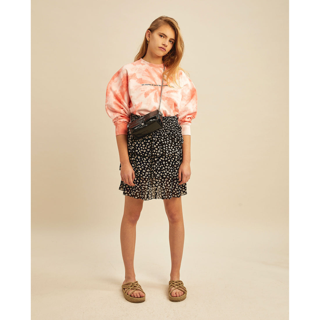 Les Coyotes de Paris Coral Tie Dye Milou Sweatshirt