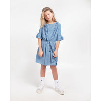 Les Coyotes De Paris Chambray Odina Ruffle Dress