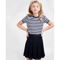 Les Coyotes De Paris Navy Vicky Classic Pleated Skirt