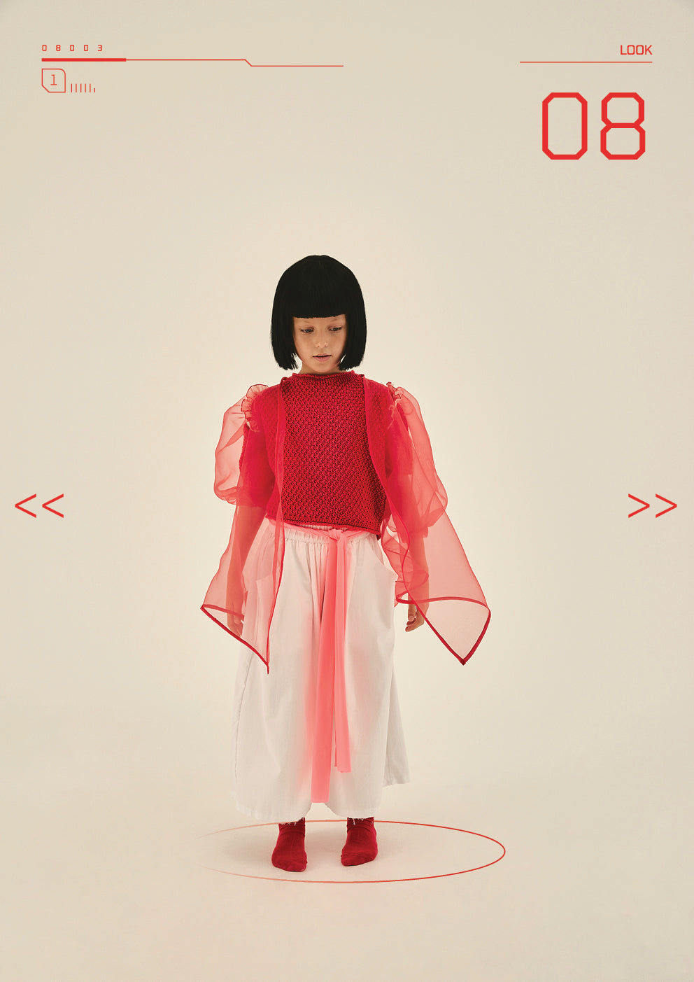 Little Creative Factory Red Kawaii Crop Sweater