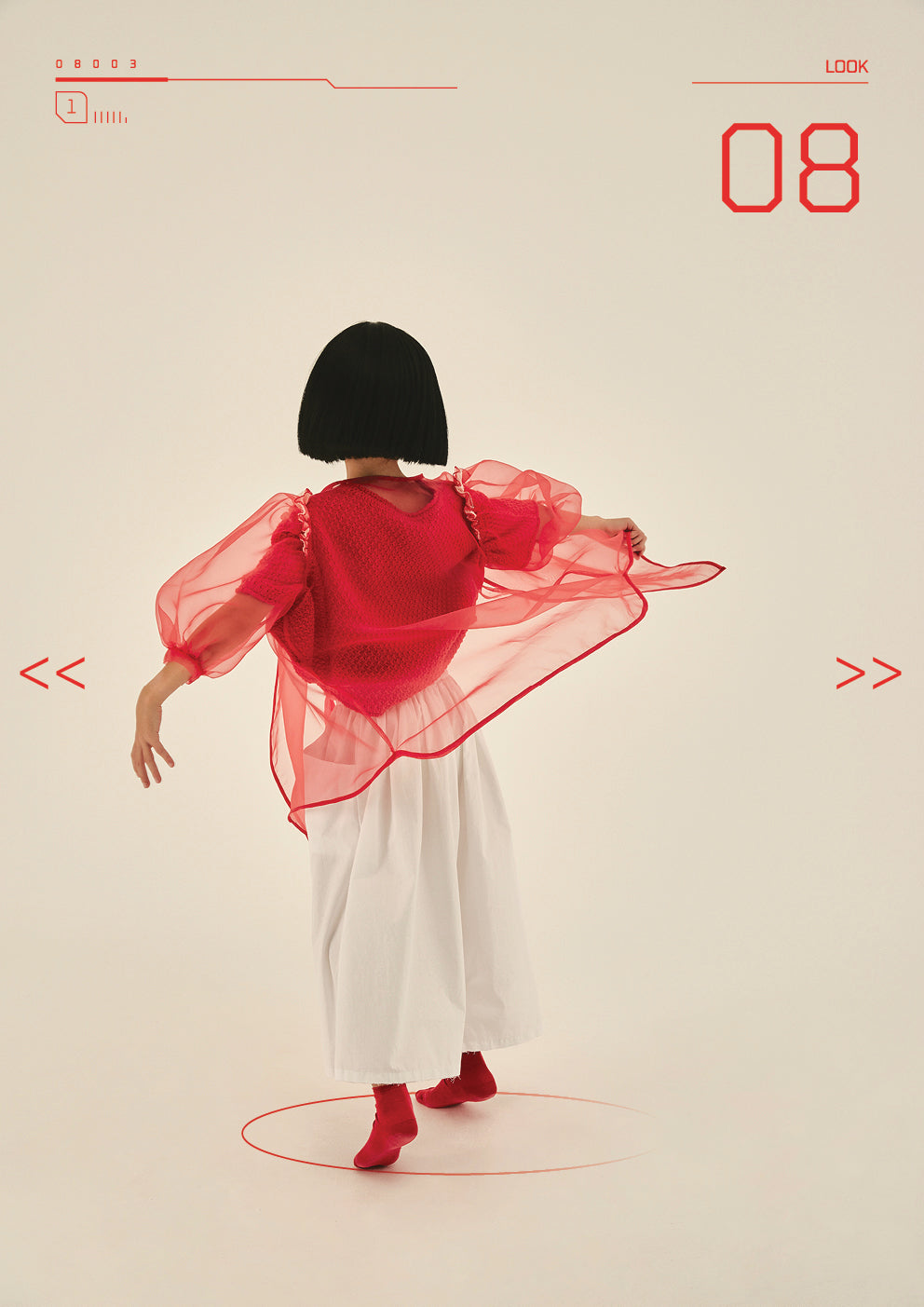 Little Creative Factory Red Kawaii Crop Sweater