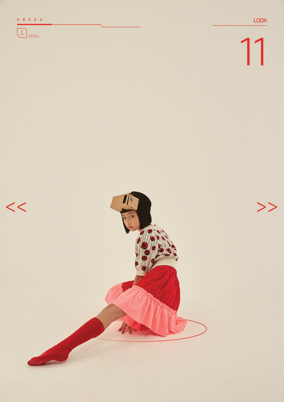 Little Creative Factory Red Kawaii Mini Skirt