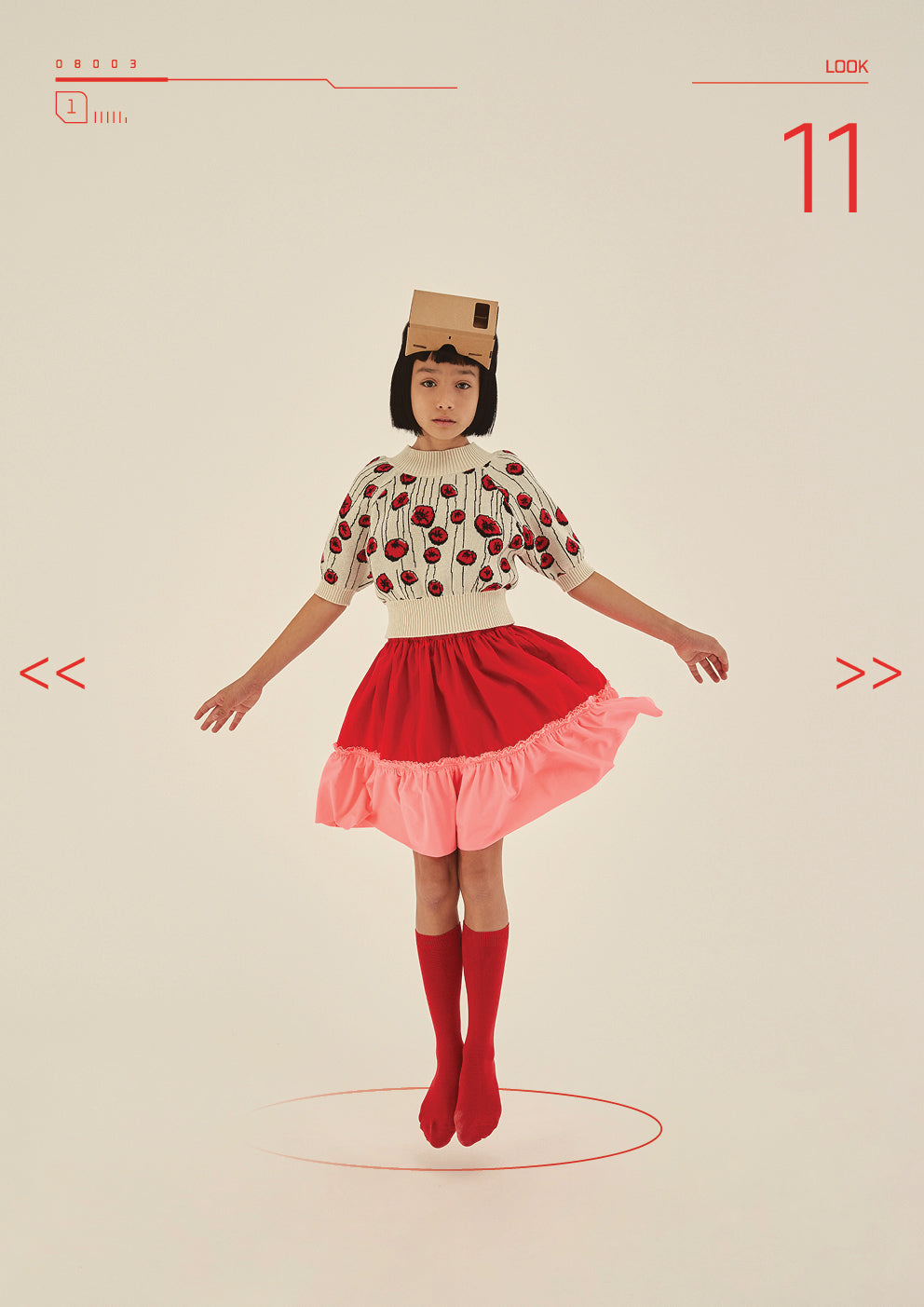Little Creative Factory Red Kawaii Mini Skirt