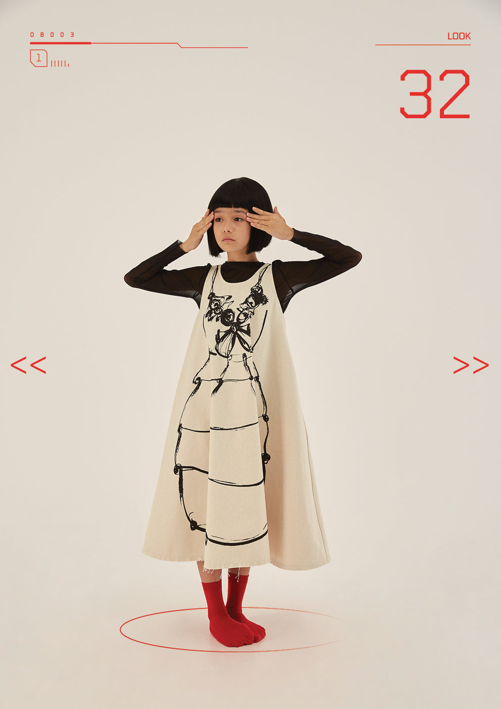 Little Creative Factory Cream Arty Dress