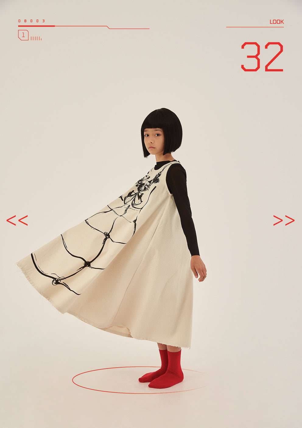 Little Creative Factory Cream Arty Dress